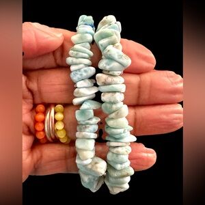 Larimar Crystal Chip Bracelet